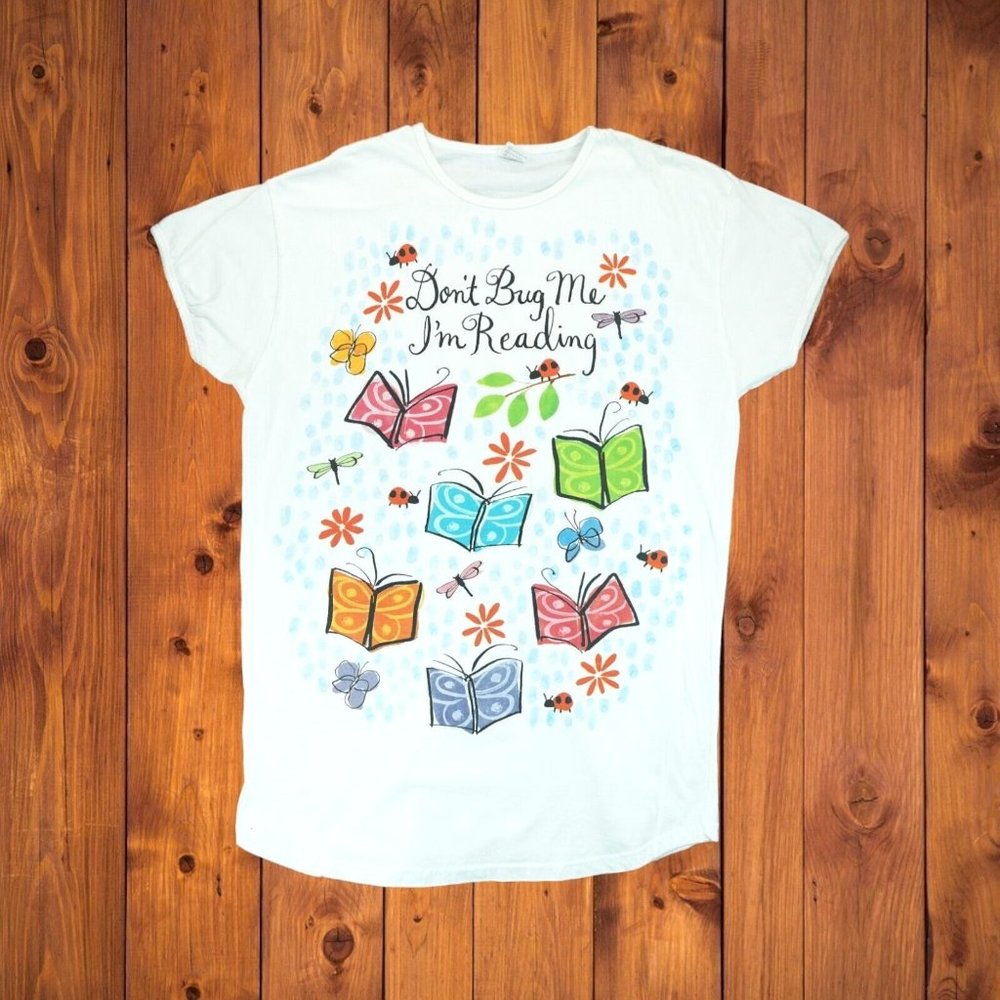 Vintage Relevant Products Womens Shirt One Size White 1990s "Dont Bug Me I'm .."